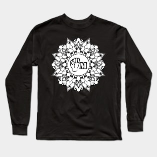 The letter " M " of American Sign Language - Gift Long Sleeve T-Shirt